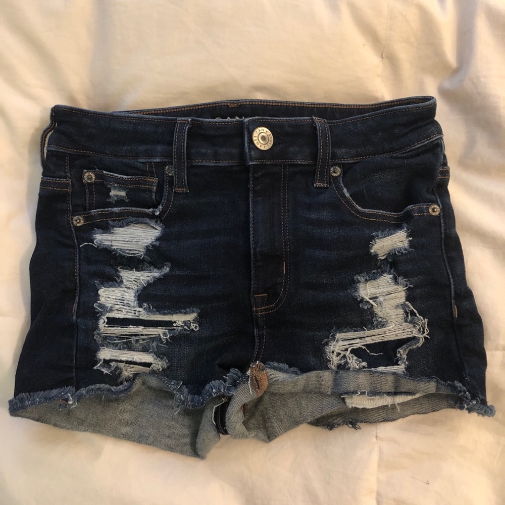 Distressed Denim Shorts